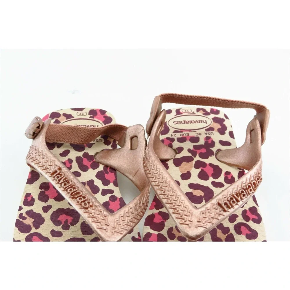 Havaianas Toddler‎ Girls 8 Medium Brown Flip Flop Synthetic